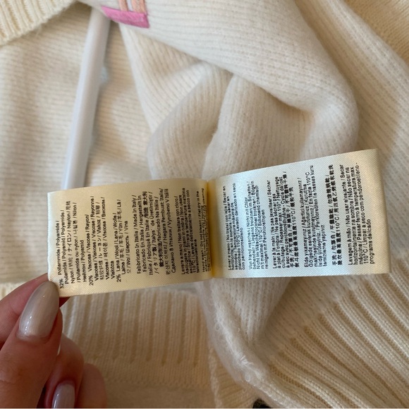 Cropped cardigan with F logo - Picture 10 of 11